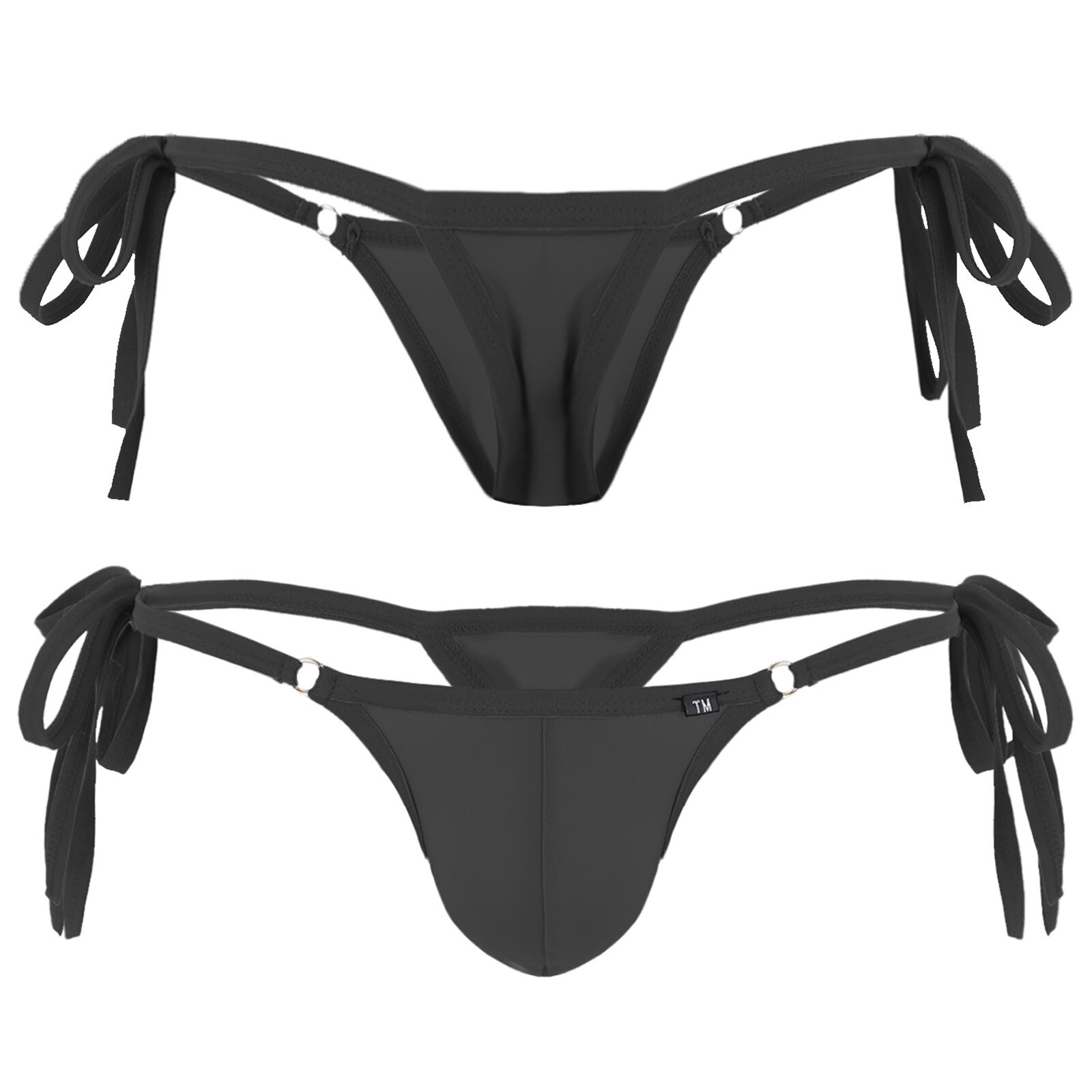 US Men’s Lace-Up G-String Thong Bulge Pouch Panties Jockstrap Briefs Underwear