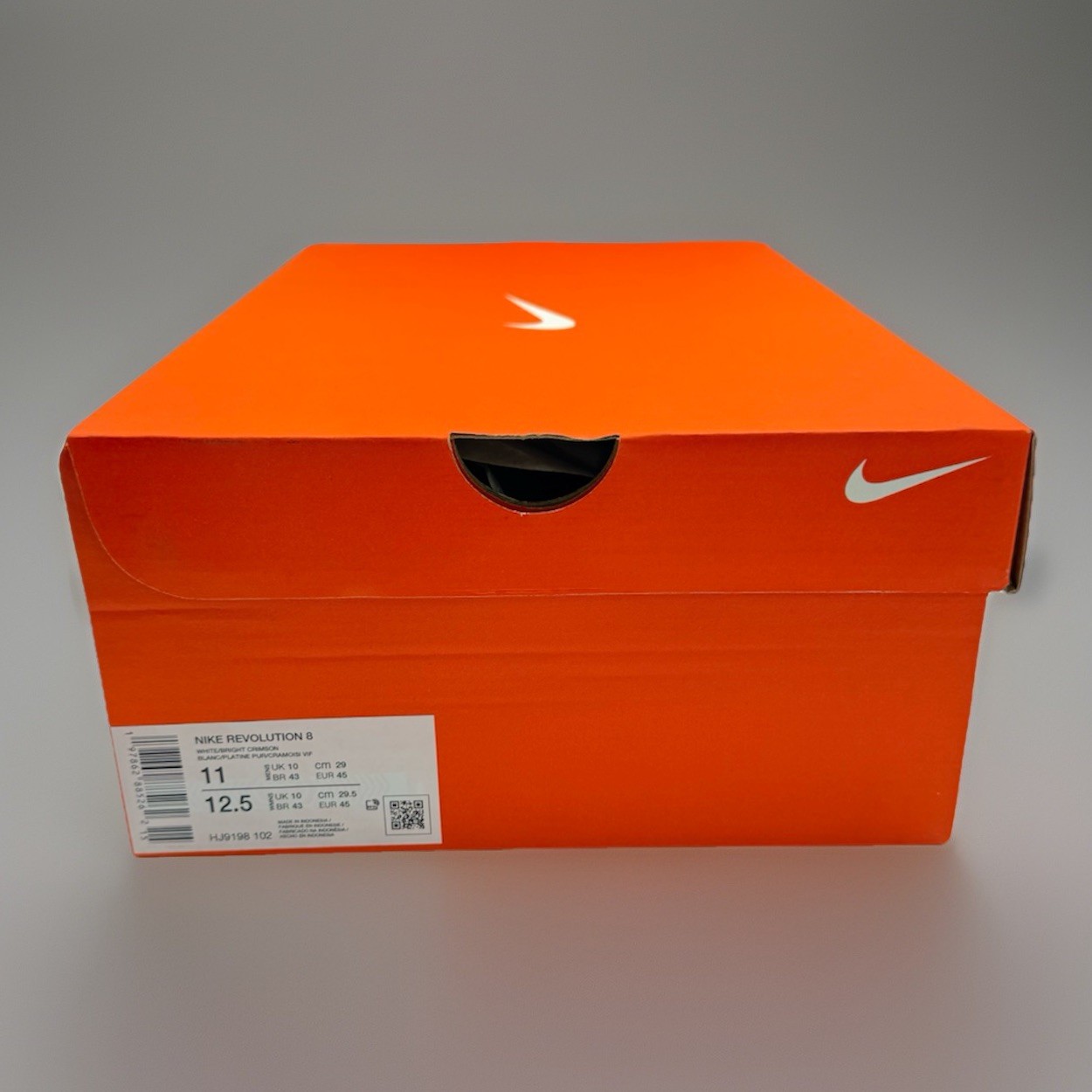 Nike Revolution 8 Men’s Running Shoes Size 11 White/Bright Crimson HJ9198-102