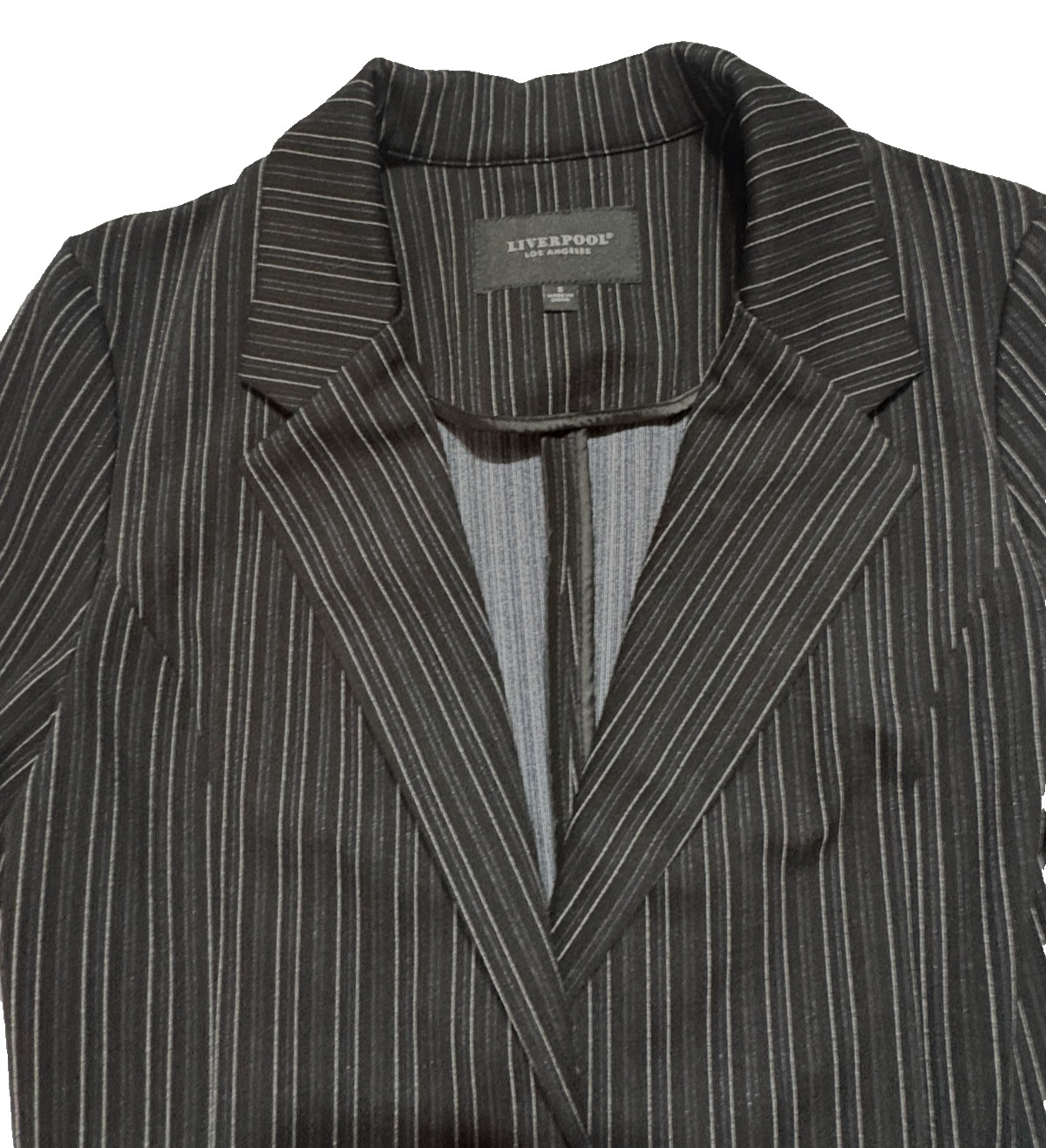 Liverpool Los Angeles Pinstripe Blazer Jacket Womens Small NWT Stretch Corporate
