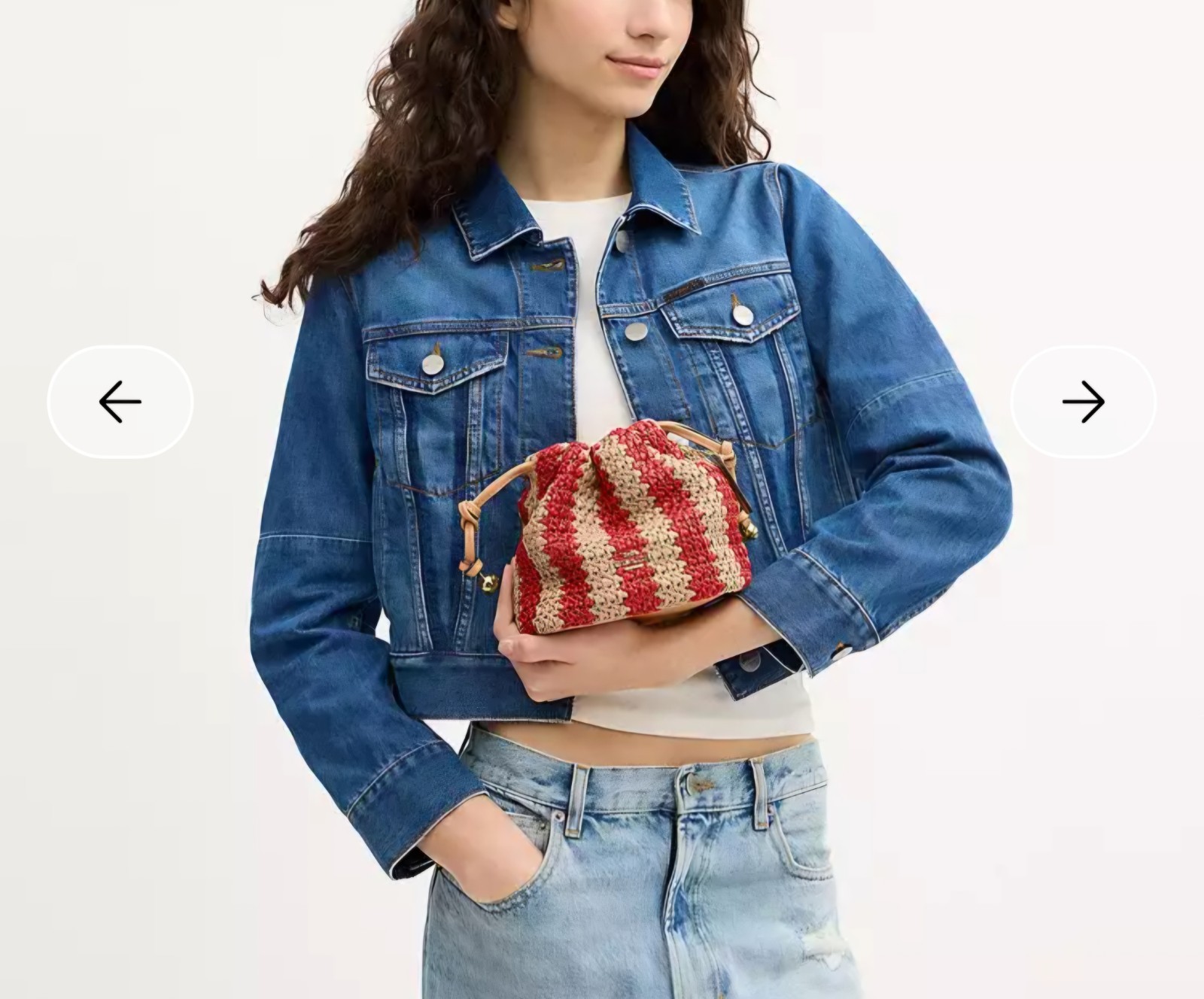 Coach Outlet Faye Mini Drawstring Bag – Stripe CEN17 IMZ1Y Red/Tan NWT