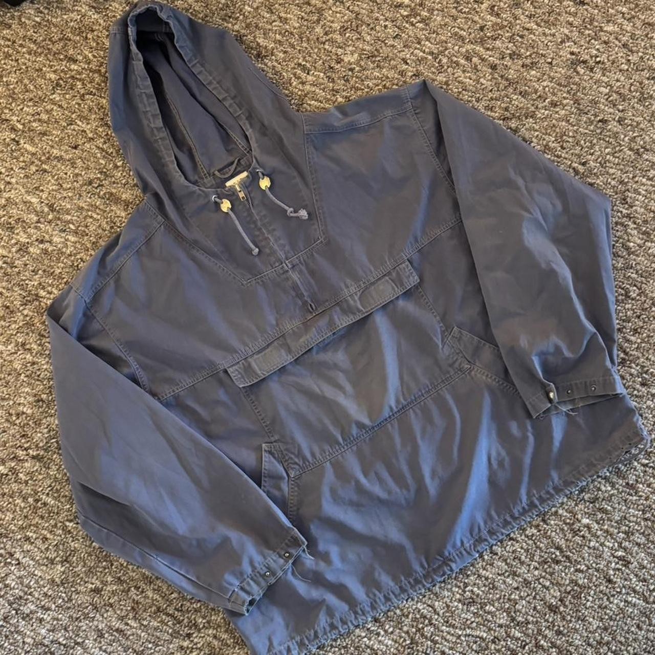 Vintage GAP Anorak Jacket 1/4 Quarter Zip Hooded Pullover Jacket Mens Size XL