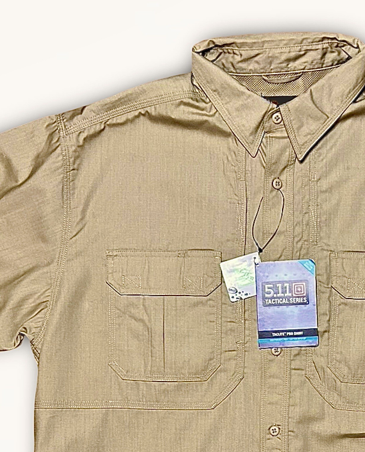 5.11 Tactical Taclite Pro Short Sleeve Shirt Men’s Ripstop Vented Patch Removed