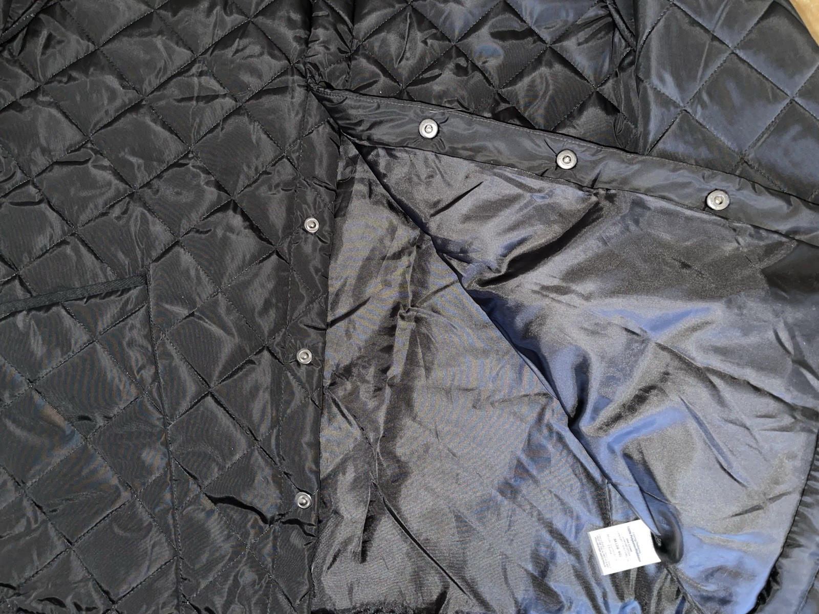 George Men’s Black Quilted Button-Front Jacket Point Collar XL (44 in)
