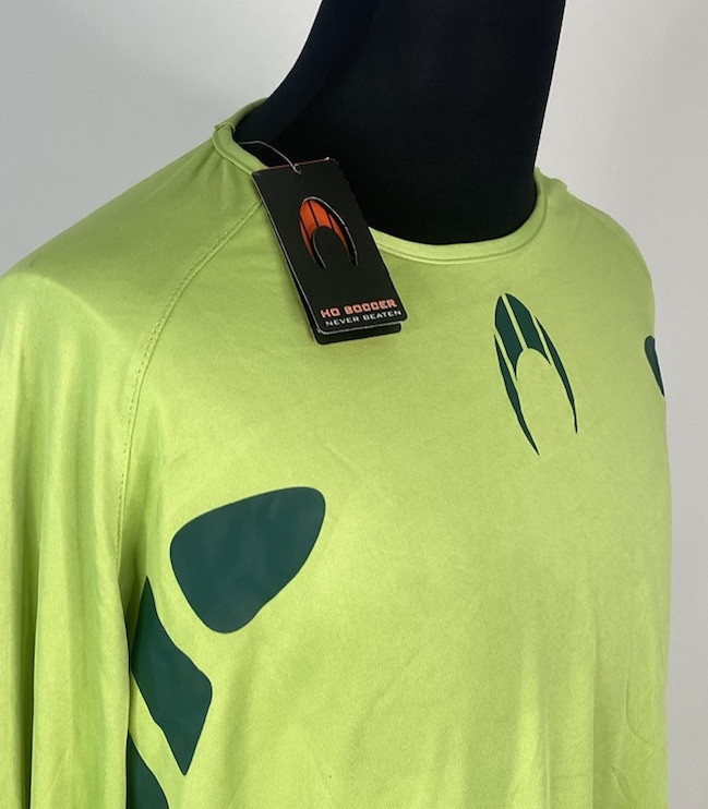 Ho Soccer Goalie Shirt Mens 2XL Green Never Beaten Long Sleeve Elbow Pads NEW