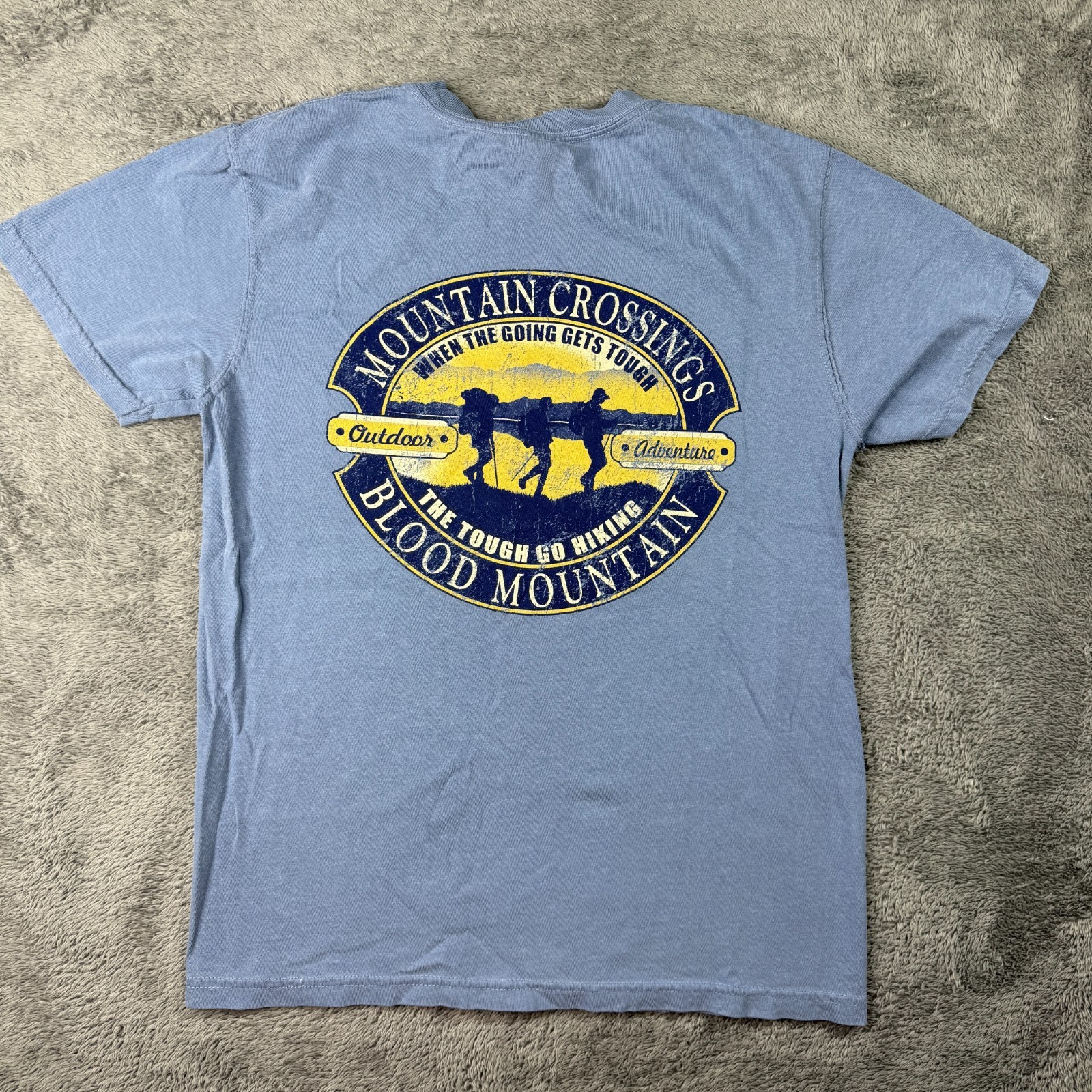 Appalachian Trail Blood Mountain Hiking Backpacking Shirt NEW Adult S Blue