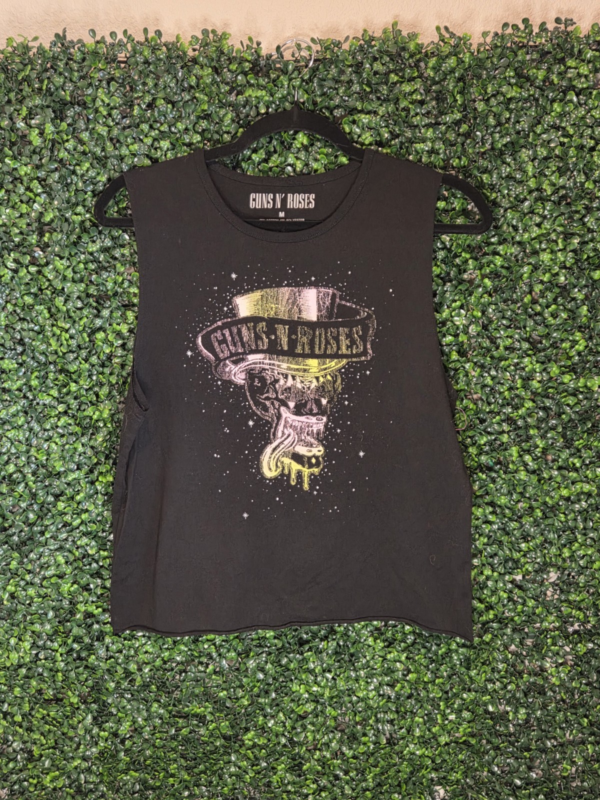 Guns N’ Roses 2019 Skull Black Frog Entities Band Sleeveless Tshirt Womens Sz M