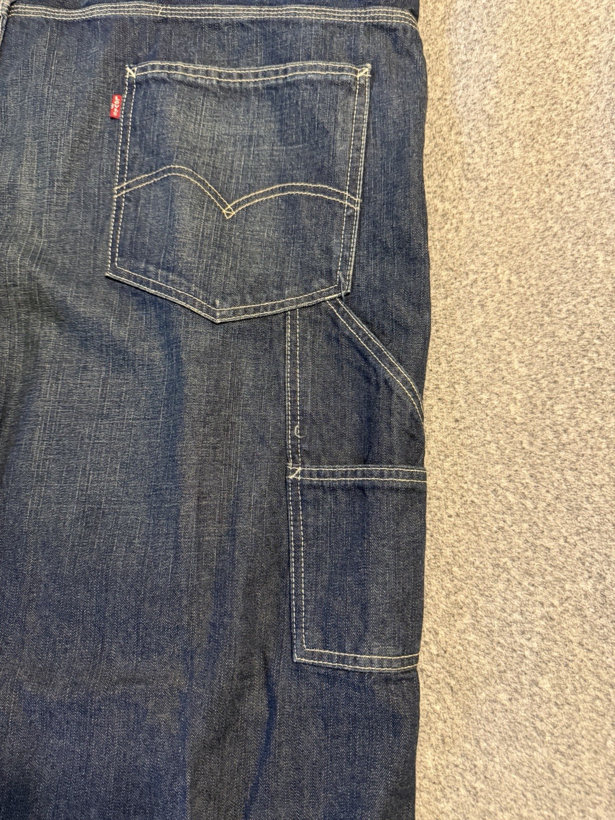 Levi’s CARPENTER Sits below Waist LOOSE FIT BLUE BIG & TALL 48×30 JEANS