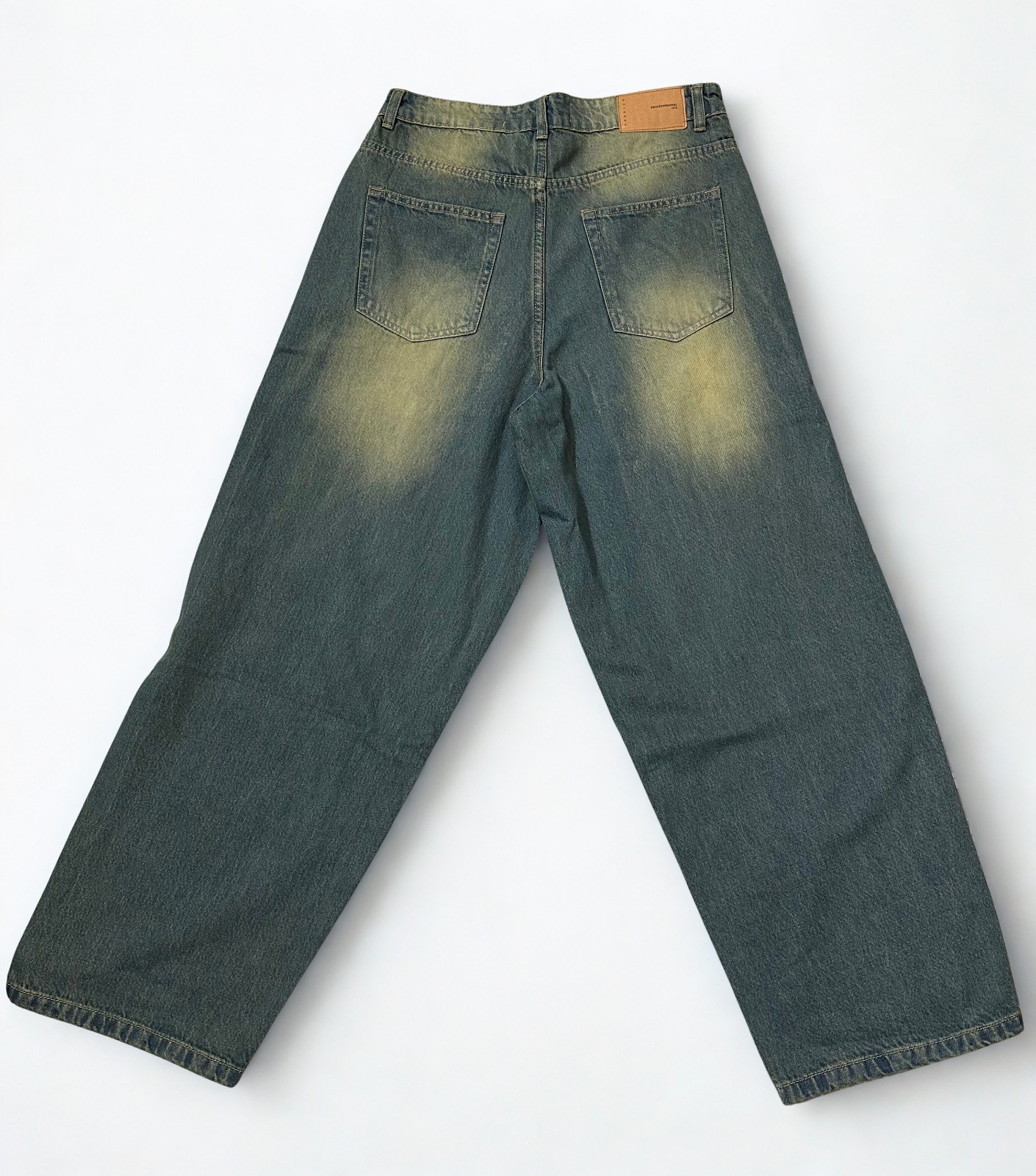 Zara Jeans Mens 32×32 Vintage Washed Cotton Loose Baggy Fit Denim