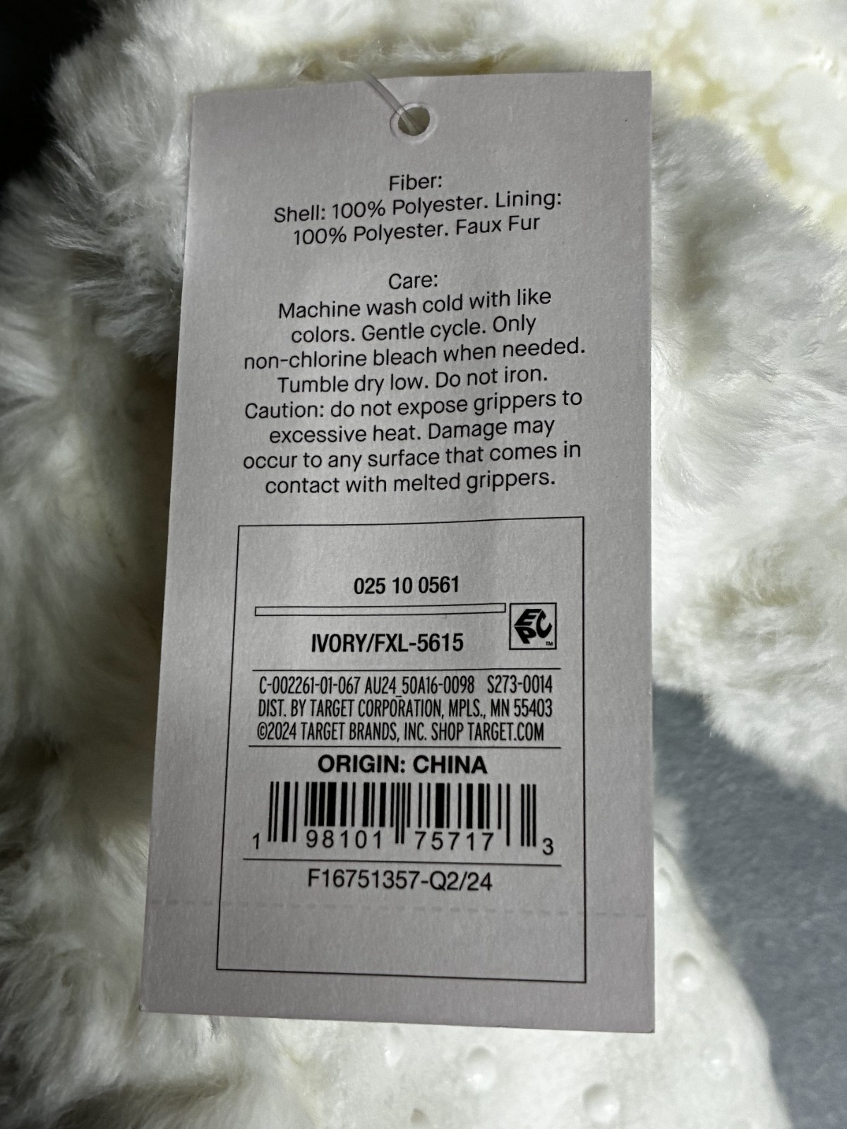 3 pack Auden Faux Fur Slipper Socks Women Gripper Bottoms