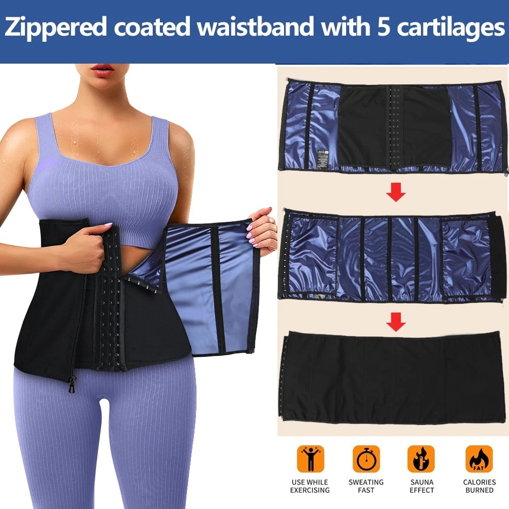 Waist Trainer Women Men Adjustable Sweat Belly Band Sports Girdle Body Shaper
