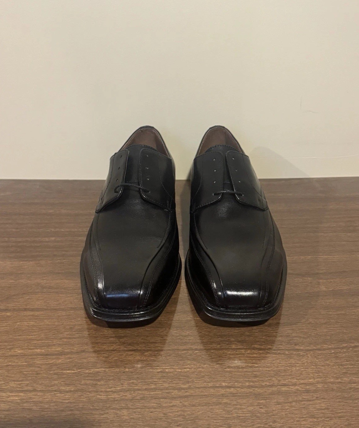 Johnston & Murphy Mens Leather Harding Oxford Dress Shoes Black Size 8.5