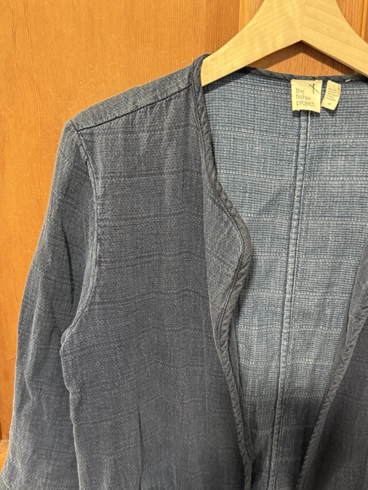 The Fisher Project Eileen Fisher Indigo Blue Light Barn Coat Chore Jacket Small