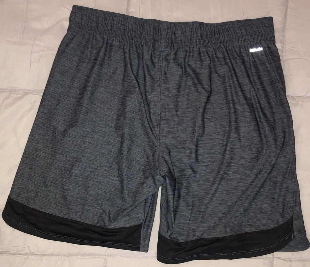 Athletic Works Men’s Knit Jersey Shorts Greystone Heather Elastic Waist L 36-38