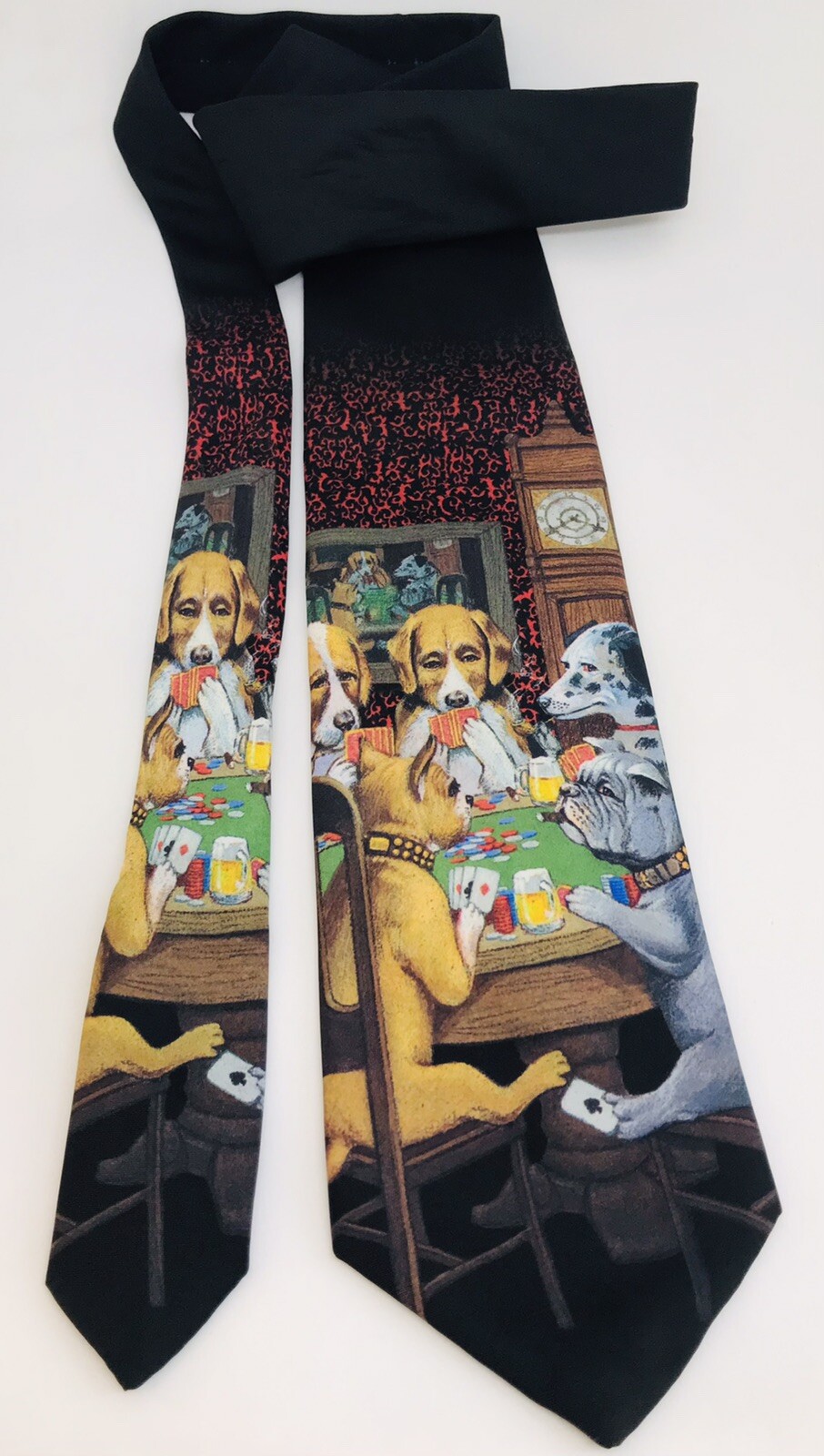 Dogs Playing Poker Cards by Ralph Marlin 59” (Classic 57” – 60”) Men’s Neck Tie