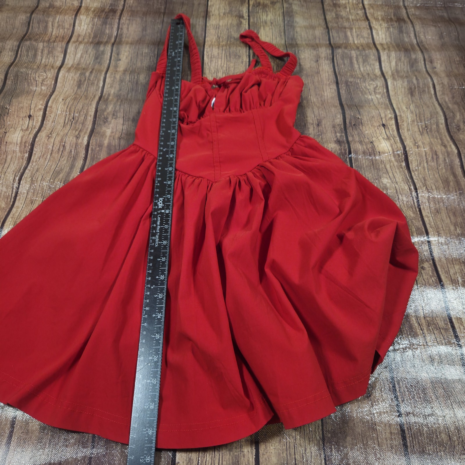 Iris Corset Milkmaid Mini Dress Womens S Red Cottagecore Fairy Romantic