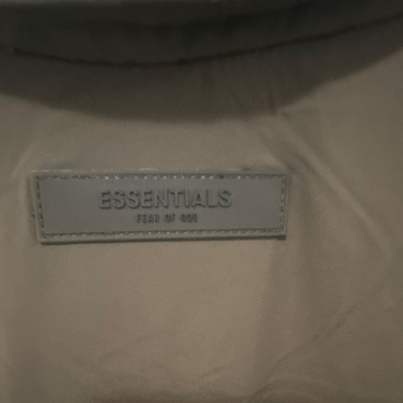 ESSENTIALS Fear of God off Black. nylon Full Zip Insulated shirt Jacket Size S