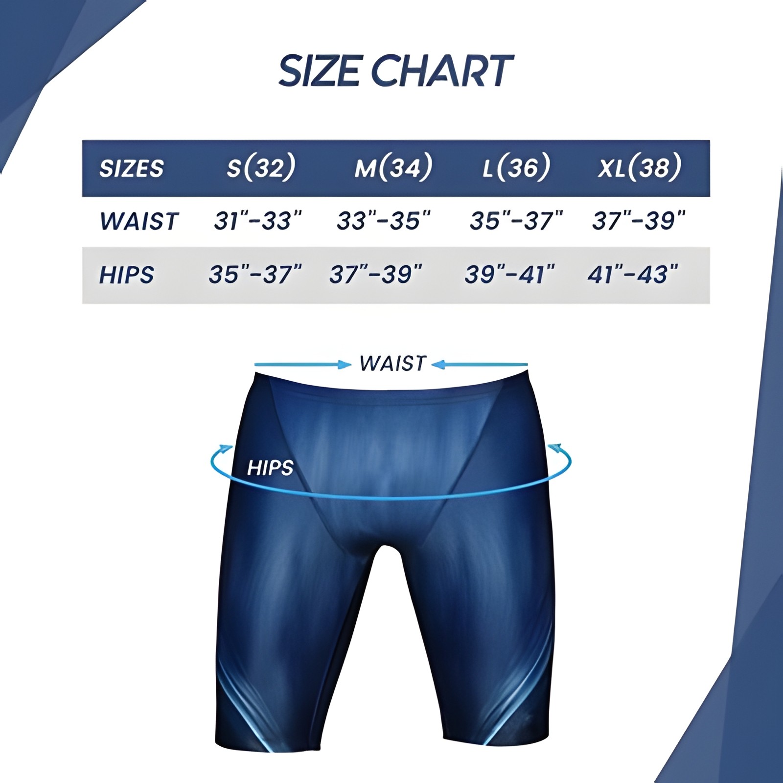 Men Professional Comfortable Training Pool Jammers Shorts Swimsuit S/M/L/XL