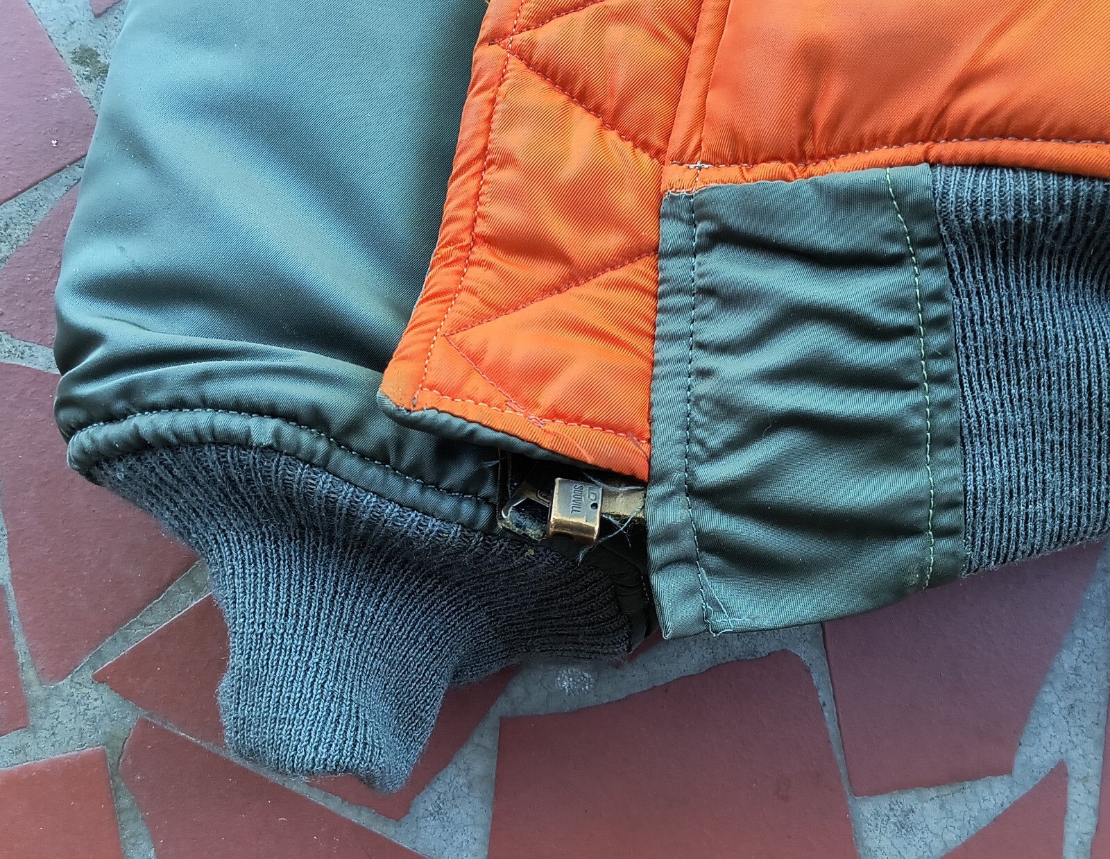 SAGE GREEN L-2B or MA-1 FLIGHT JACKET 100% WOOL REPAIR REPLACEMENT KNIT SET