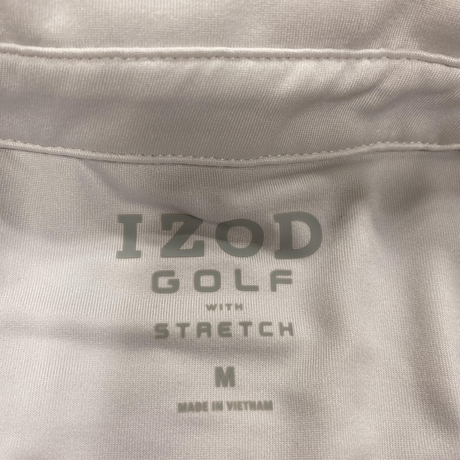 IZOD Polo Shirt Mens Medium Orange Polyester Elastane Stretch Golf Performance