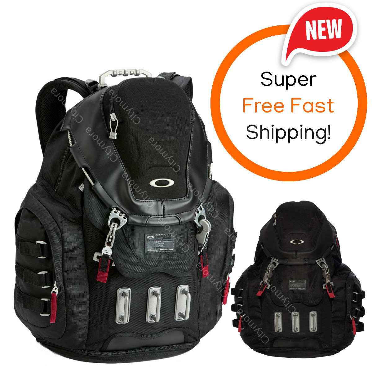 Oakley 34L Capacity Men’s Kitchen Sink Backpack One Size Black 92060AODM – NEW