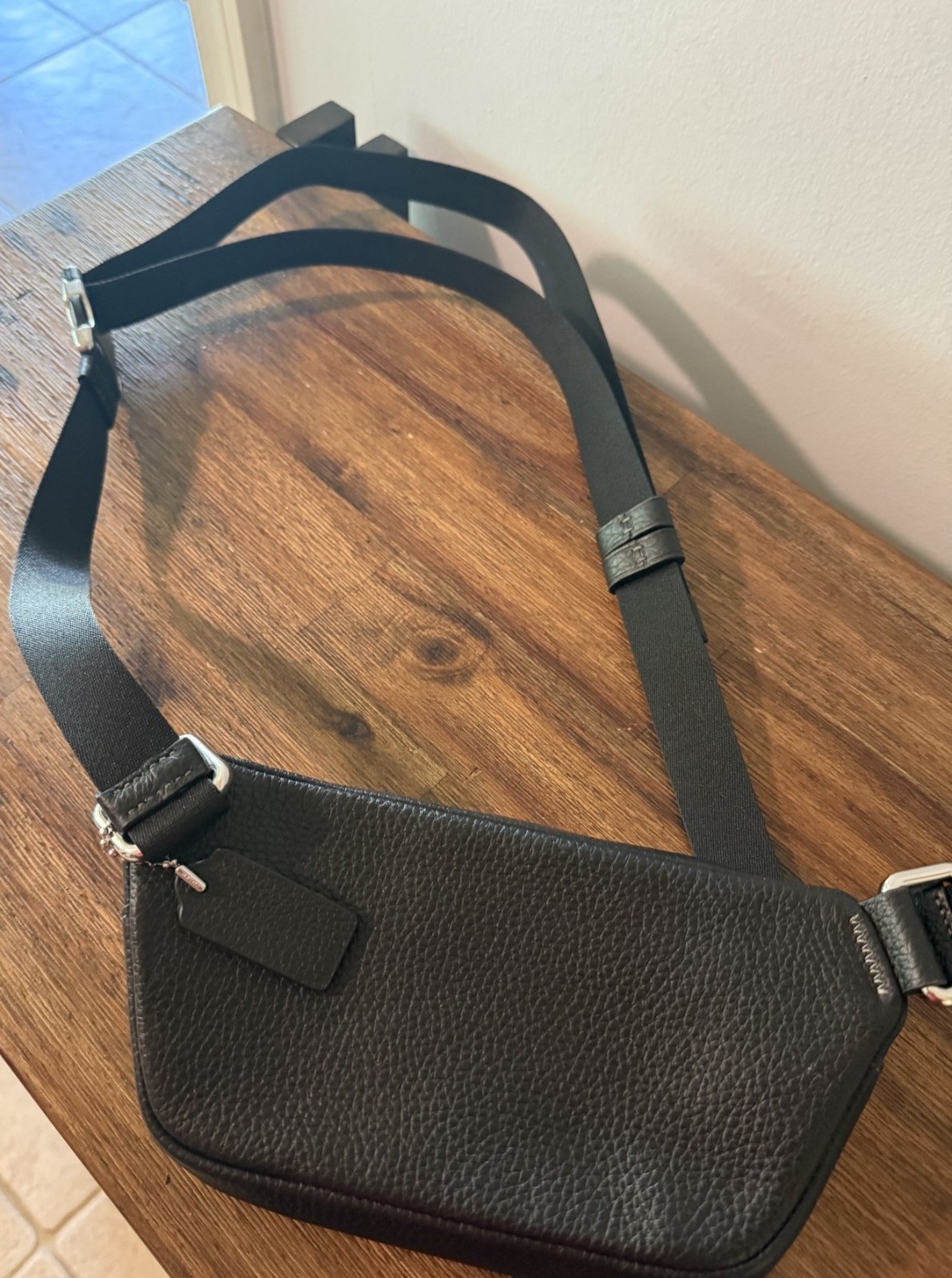 Coach Elias Leather Belt Bag – Black Pebbled Leather