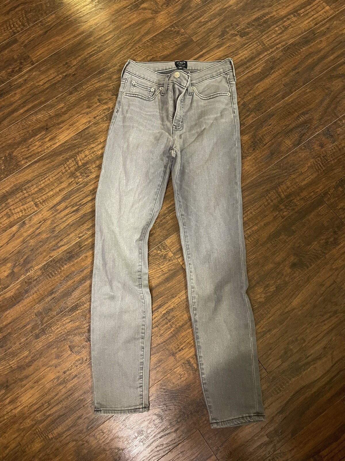 J Crew High Rise Skinny Jeans in Ash Gray Wash Size 25