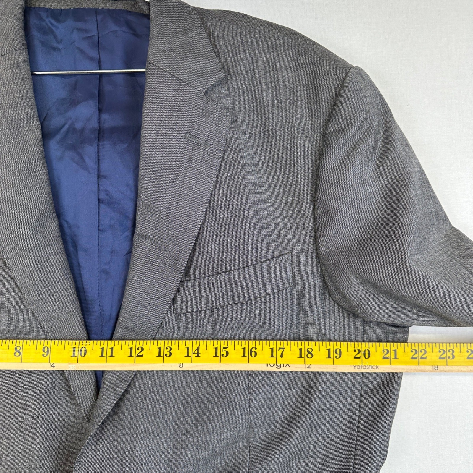 Suitsupply Pure Wool Super 110s Sport Coat Gray Blue Lined EU 54 / 44R