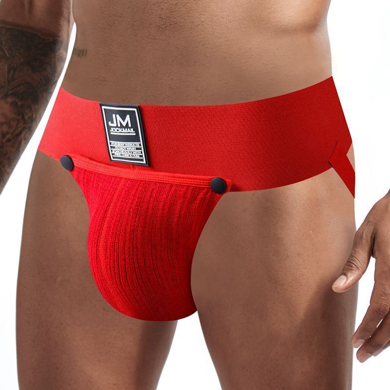 Jockmail Mens Removable Pouch Jockstrap Deep Waist Jock Strap Underwear Brief