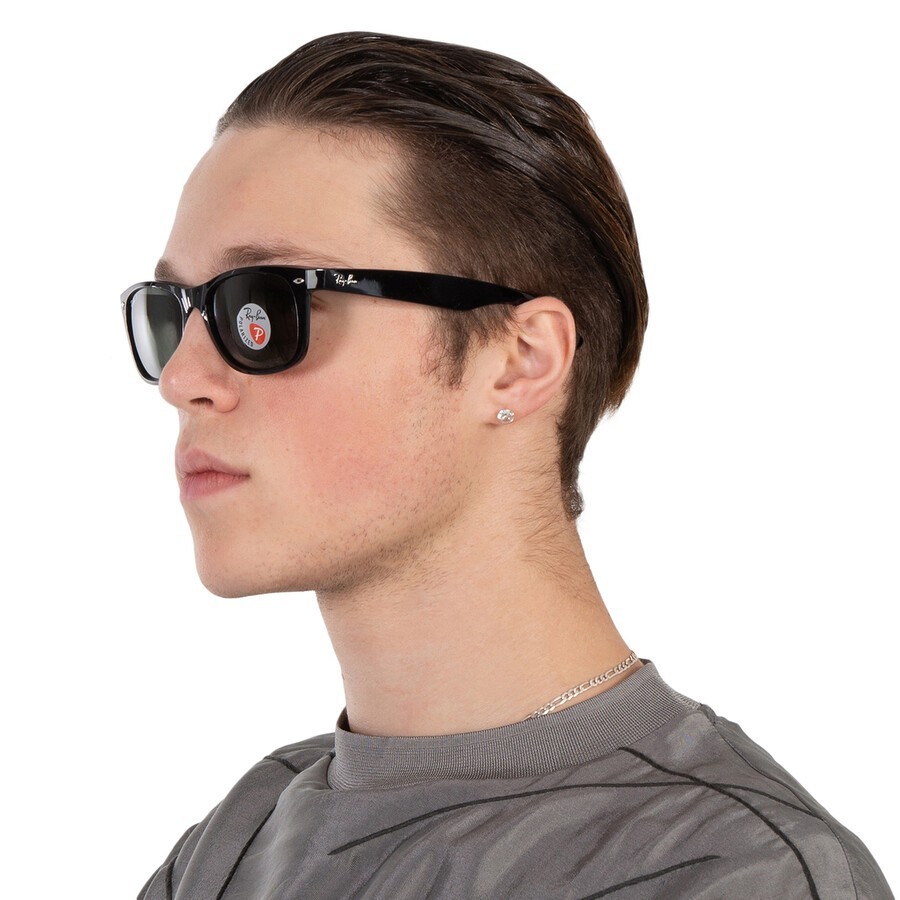 Ray-Ban Polarized Wayfarer Polished Black Unisex 54mm RB2140