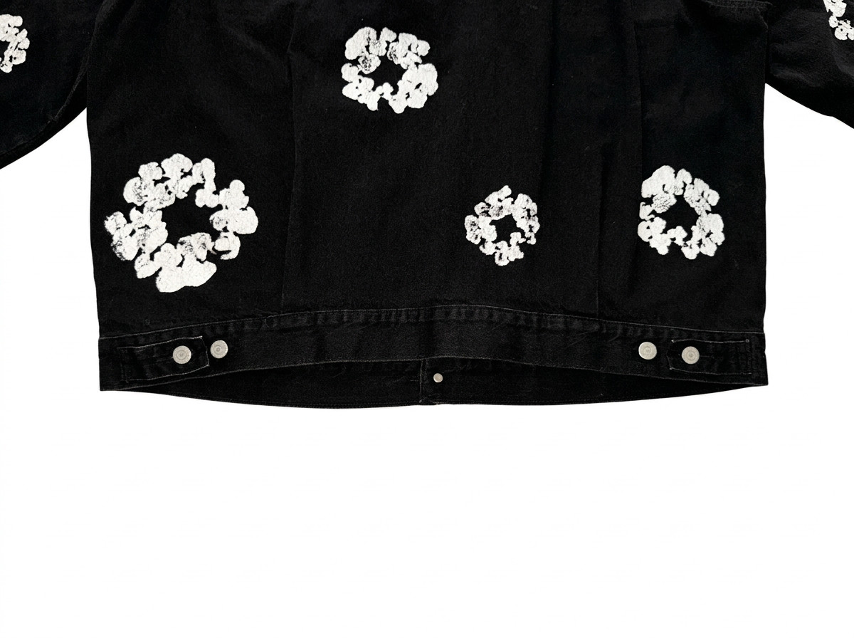 Denim Tears x Levi’s Type II Cotton Wreath Trucker Jacket Black Mens Size XL