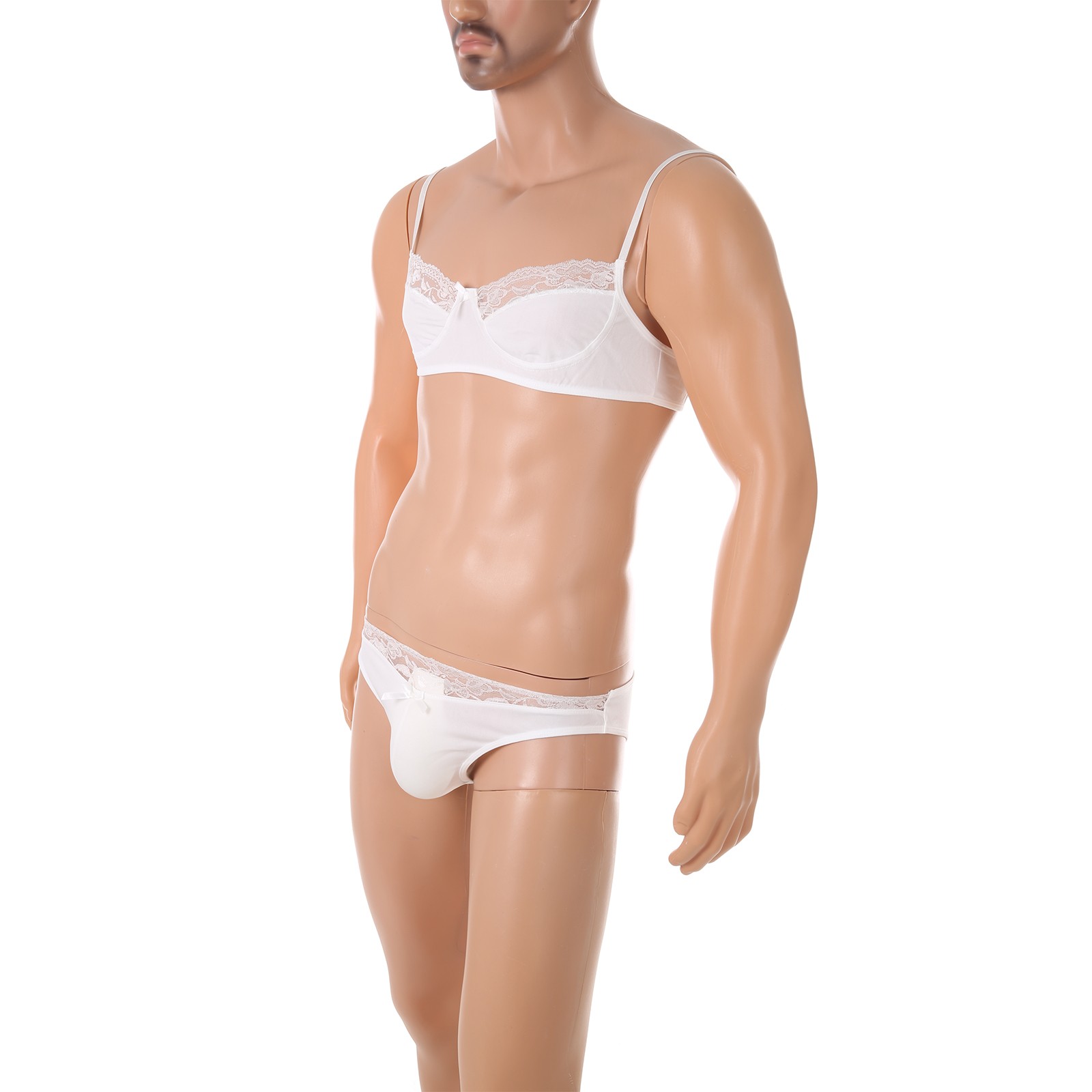 Set of Men Bra Briefs Sissy Sexy Underwear Lingerie Tops Panties Underpants