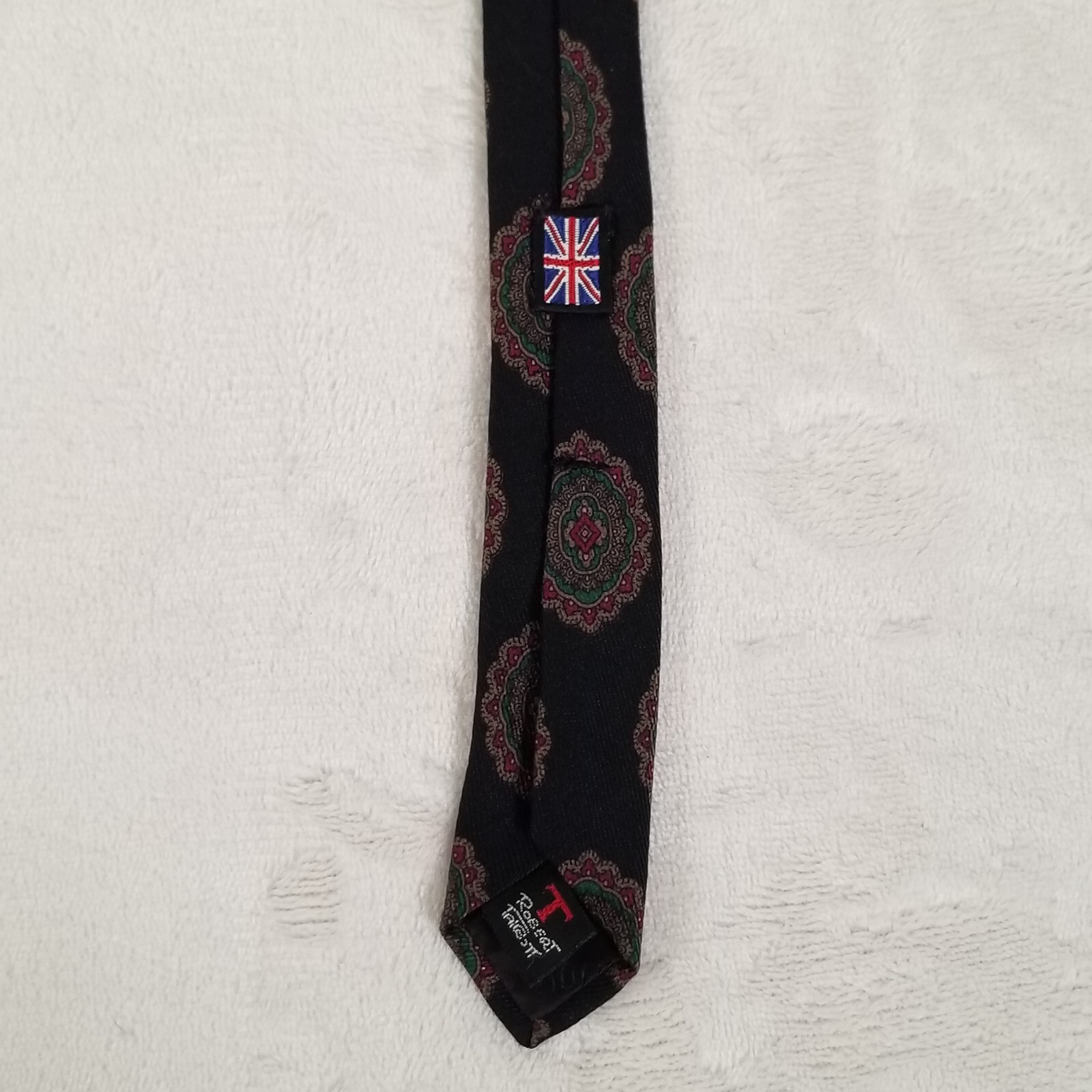 Robert Talbott Hand Sewn Tie for Nordstrom Silk Wool Medallion 3 1/8 x 57 3/8