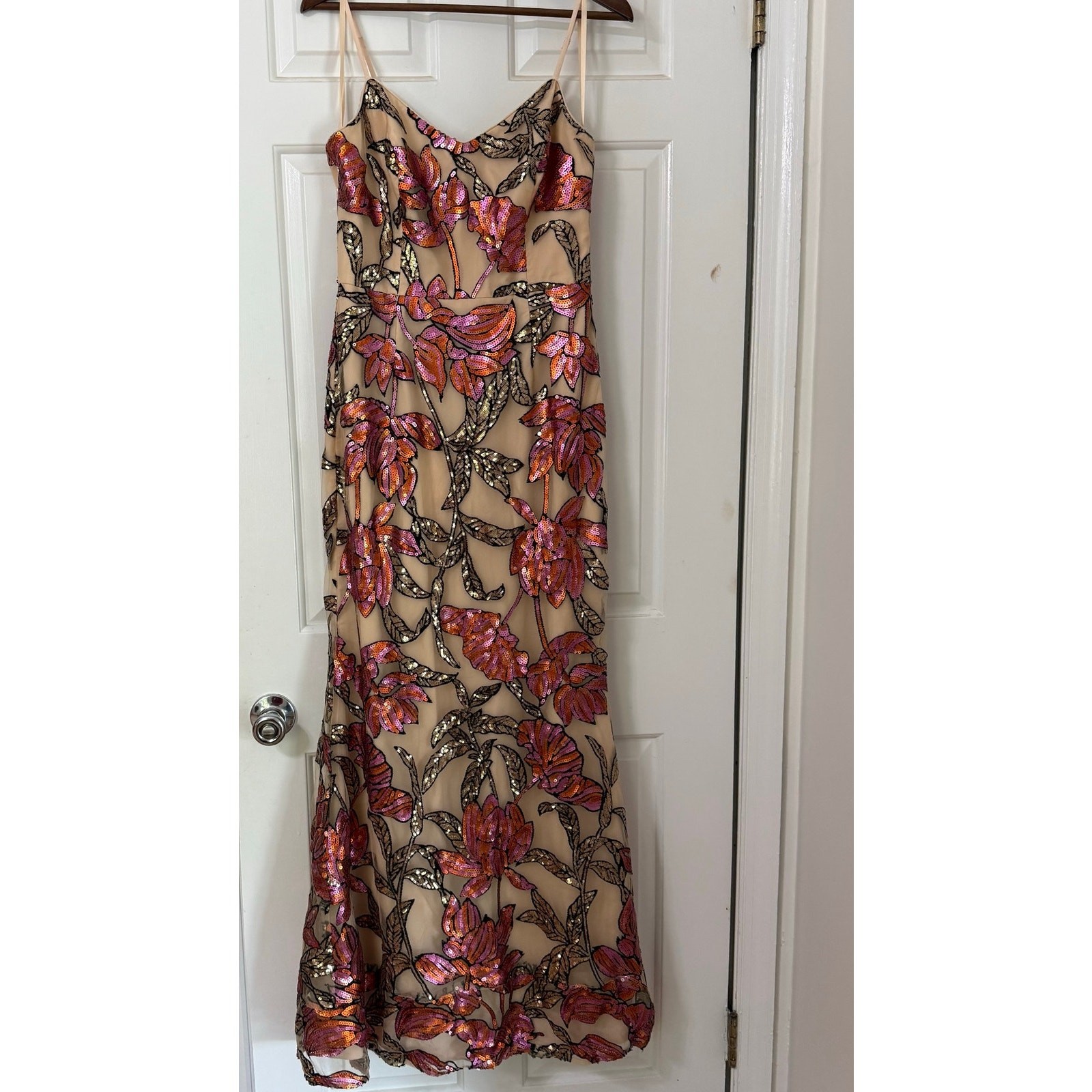 Dress The Population Giovanna Sequin Floral Mermaid Gown Size L