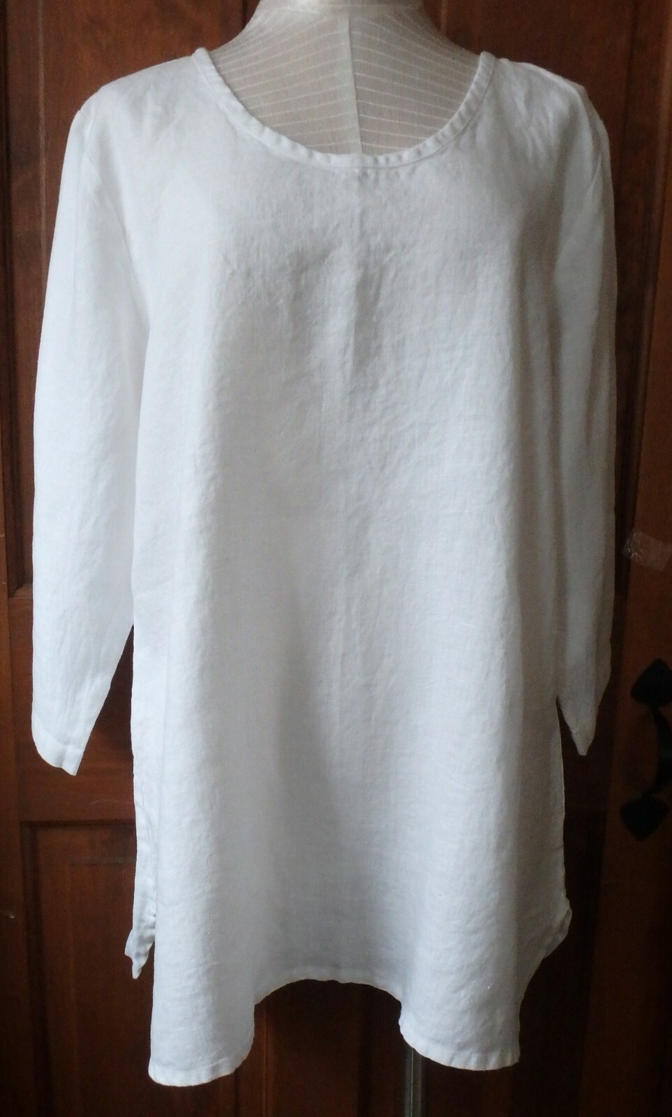 FLAX Designs LINEN Soft Tunic 3G NWT Tunic WHITE