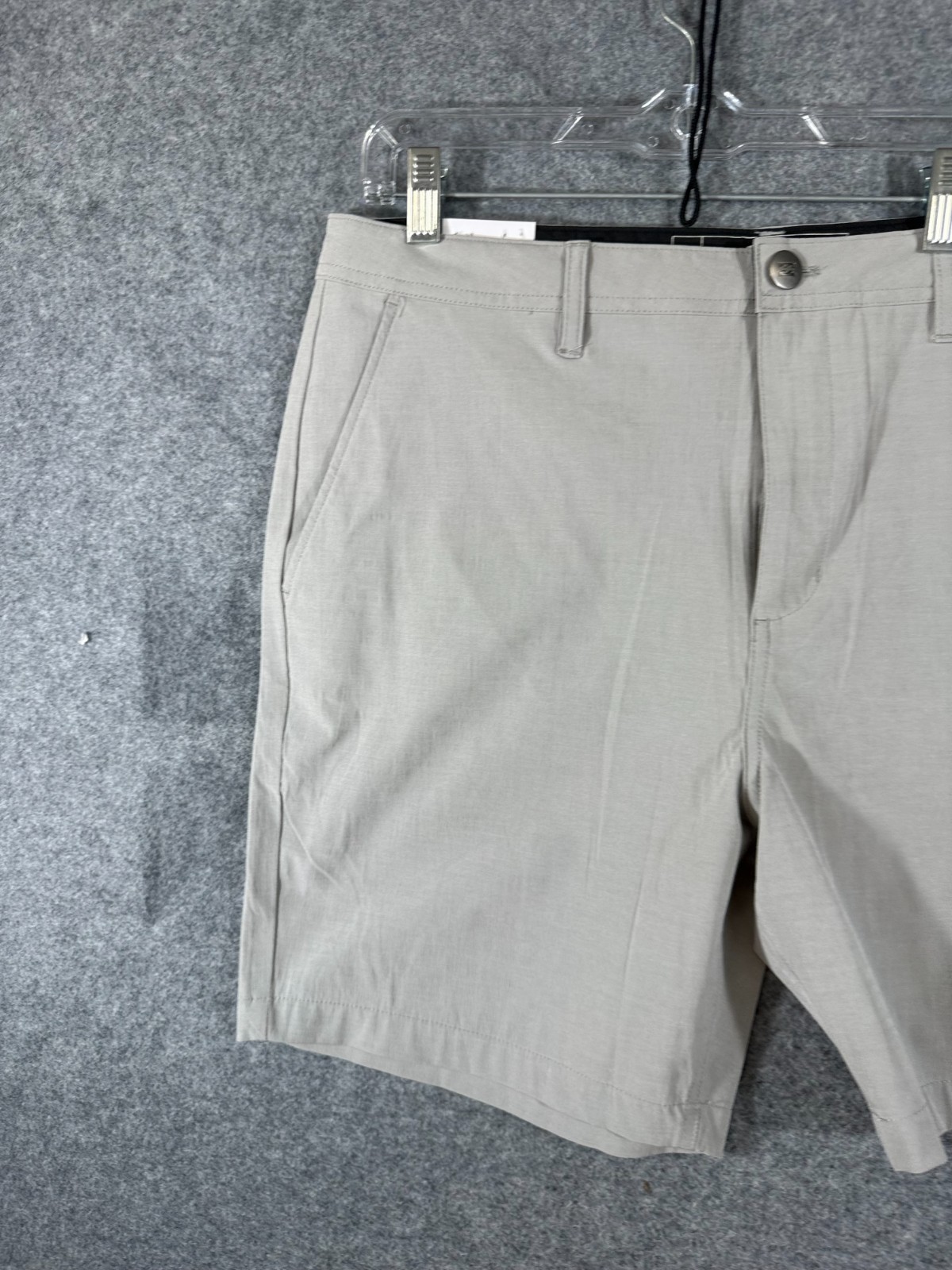 Billabong Hybrid Shorts Mens 36 Light Gray Flat Front Performance Stretch NWT