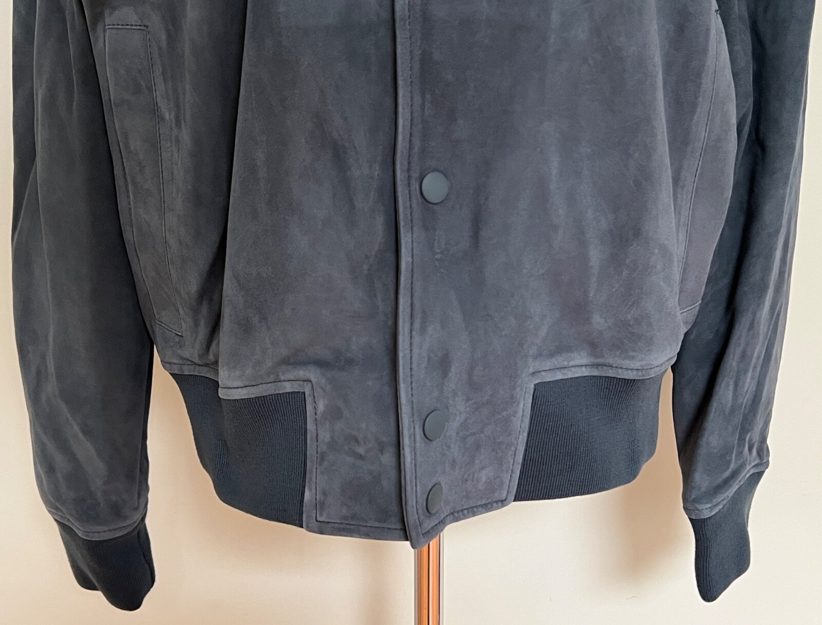 NWT Vince Desert Leaf Gray Goatskin Suede Leather Coach Bomber Jacket Sz S $1250