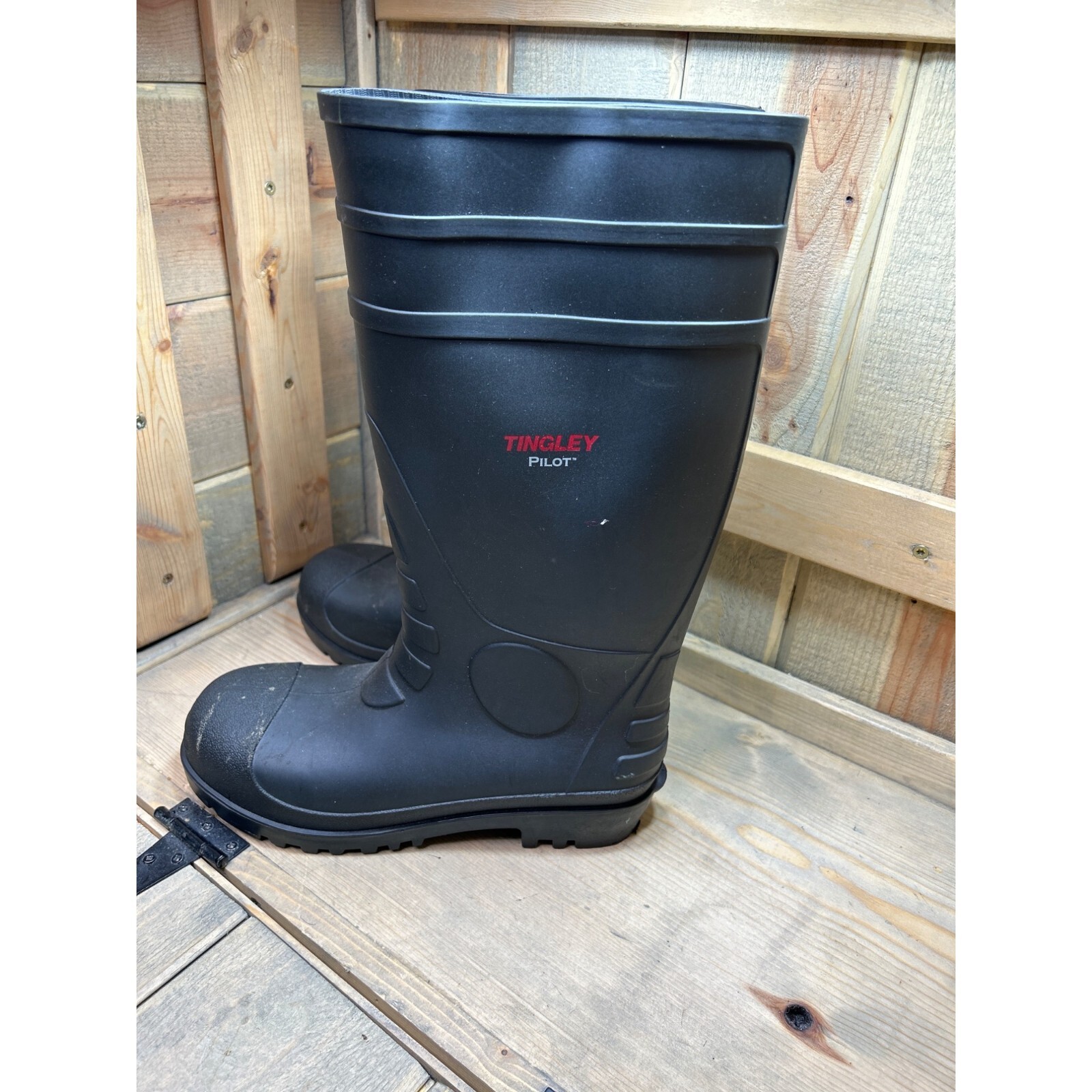 Tingley Pilot Mens 8 Rubber Work Boots Waterproof Rain Mud Knee High UK 7 EU 41