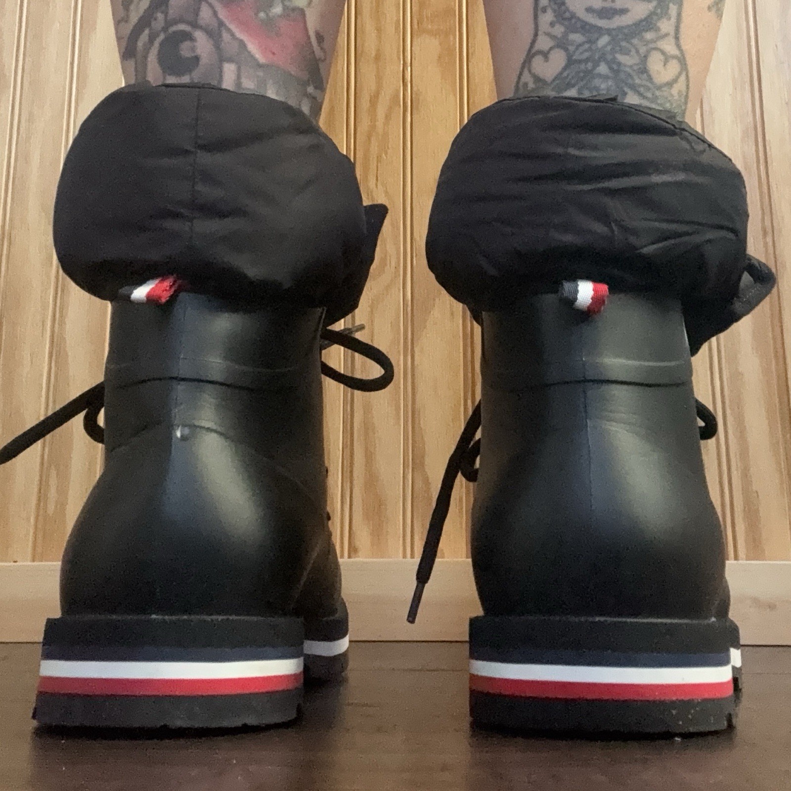 Moncler Inaya Scarpa Rain Rubber Hiking Lace Up Removable Insole Size EU39 W8