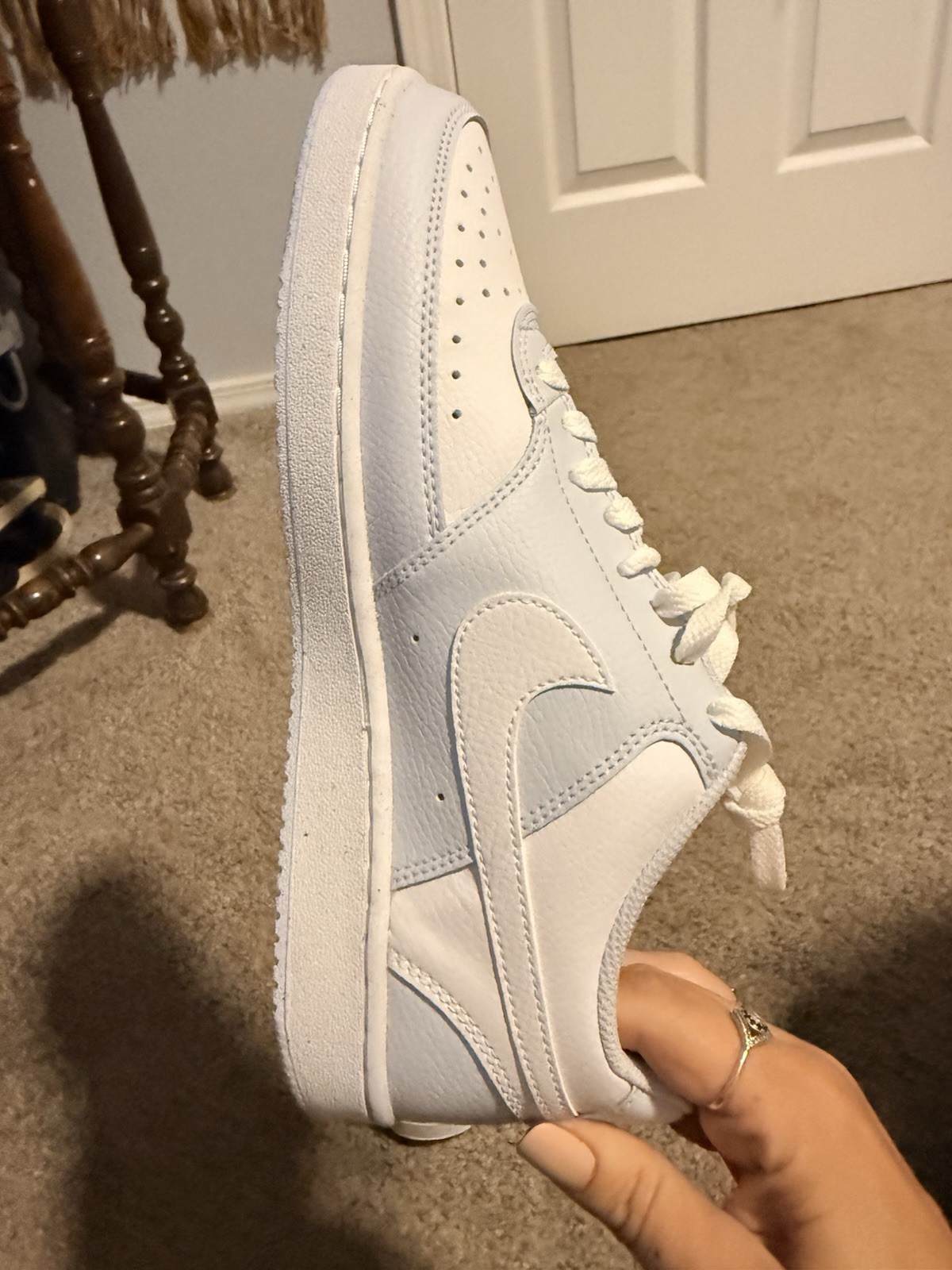 Nike Court Vision Next Nature Low Top Lace-Up Sneakers White DH3158-004