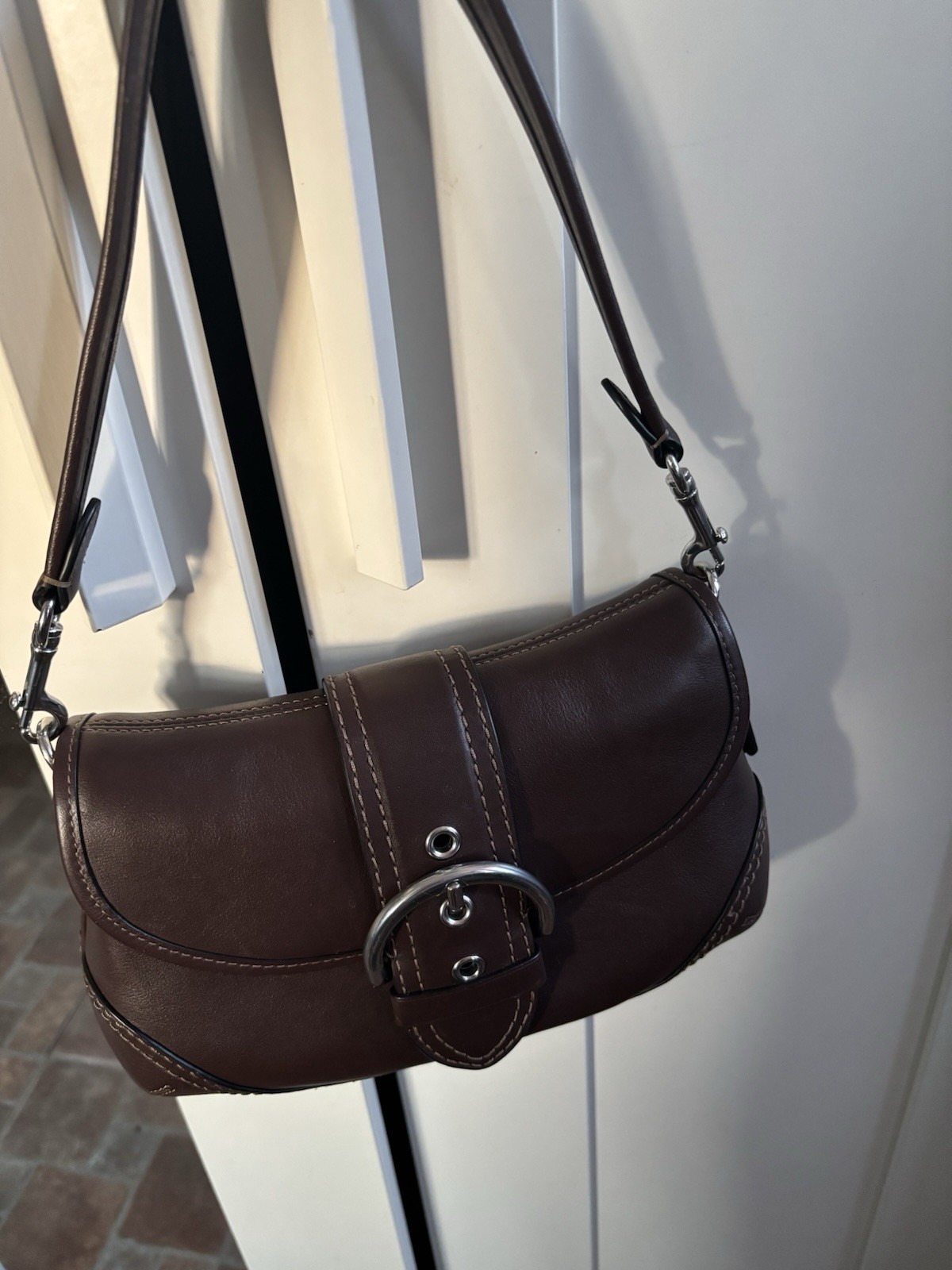 Coach soho flap bag in brown