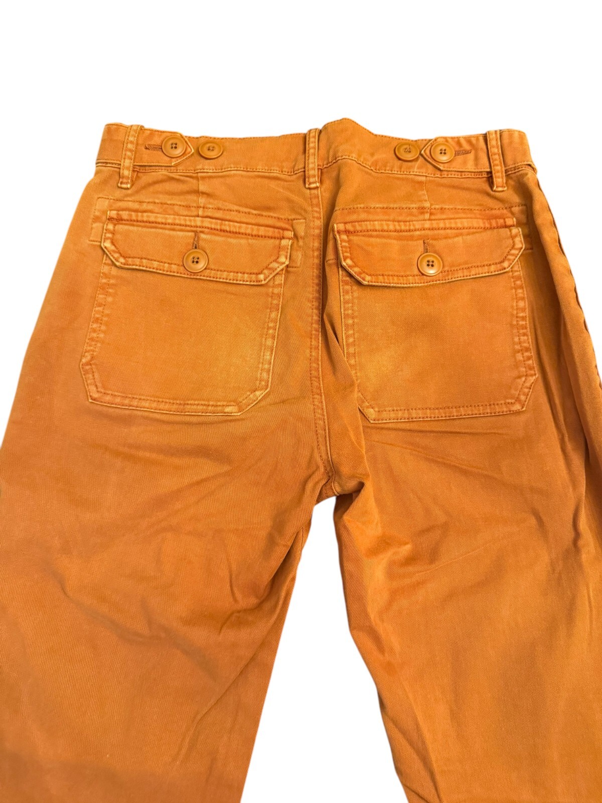 Lucky Brand Zoe Straight Crop Pants Size 00 / 24 Orange 23.5–24.5 in waist