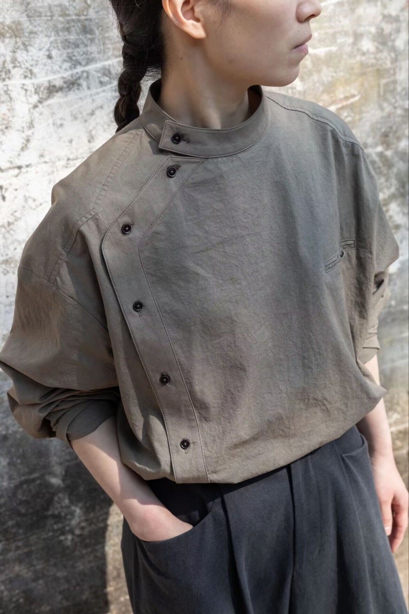 Chinese Style Womens Casual Long Sleeve Loose Shirts Tops Blouse Autumn New