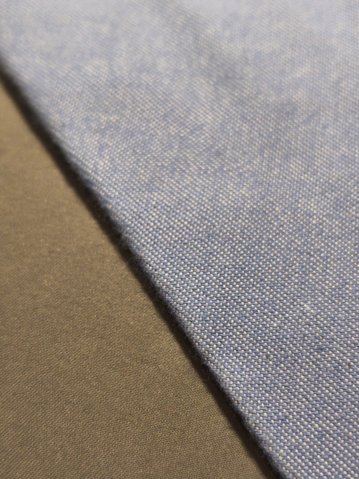 A. Di Capua Napoli – Cotton Tailored Tie Solid Color Blue Jeans