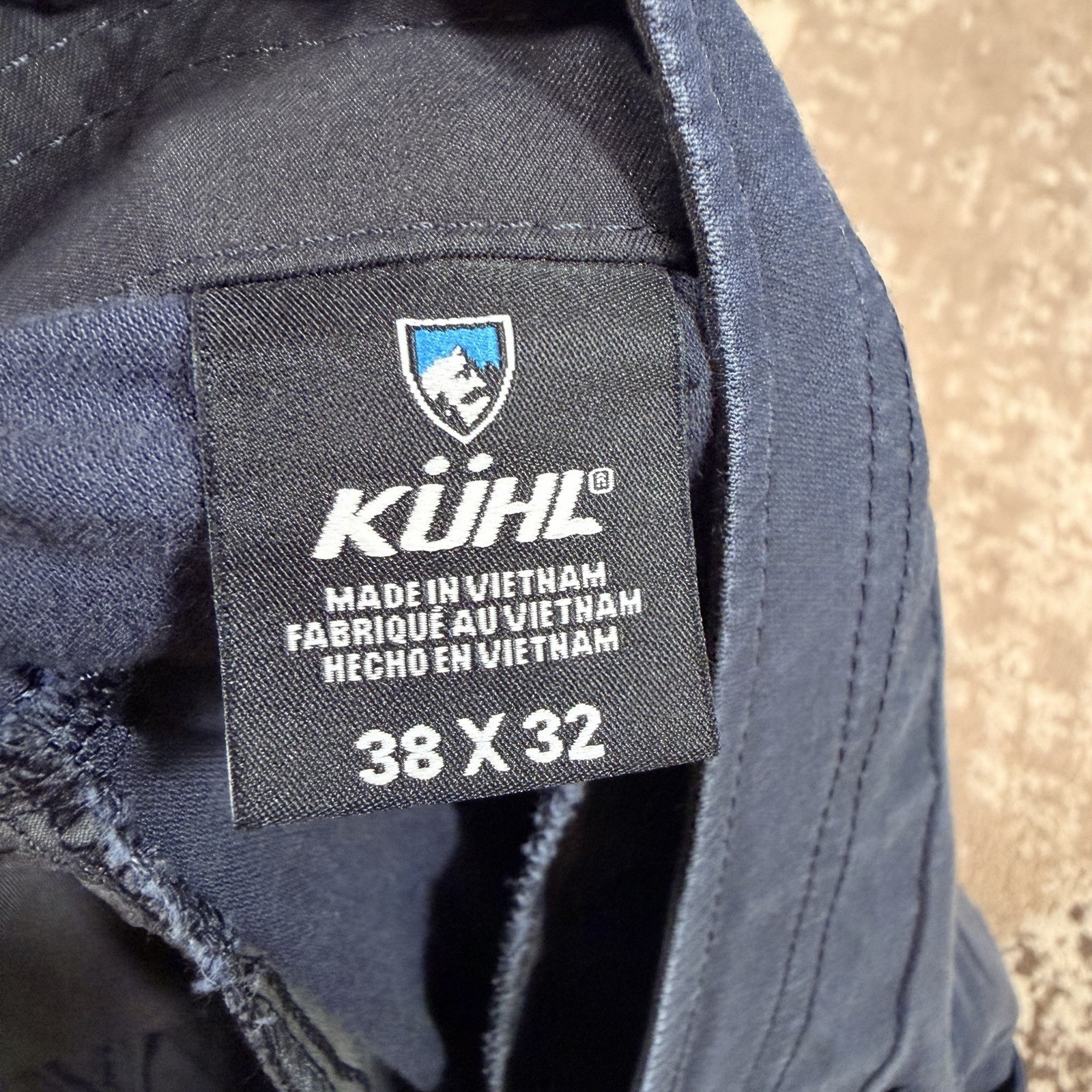 Kuhl Resistor Lite Pants Mens 38×32 Blue Stretch Chino Hiking Travel Casual Dad