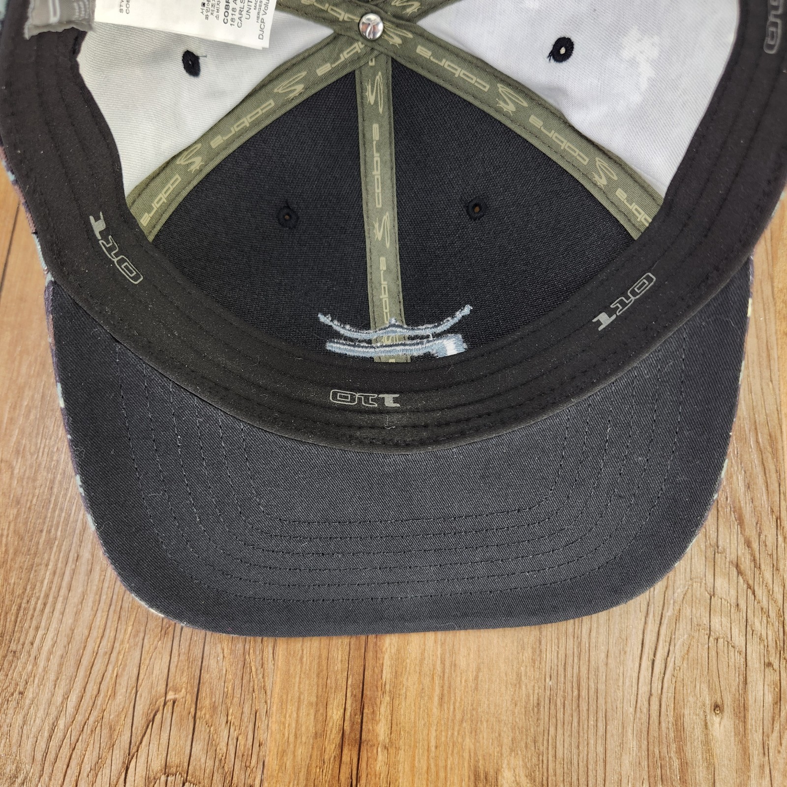 Cobra Puma Golf Digi Camo Flexfit 110 Snapback Hat Cap Black Brown Adjustable