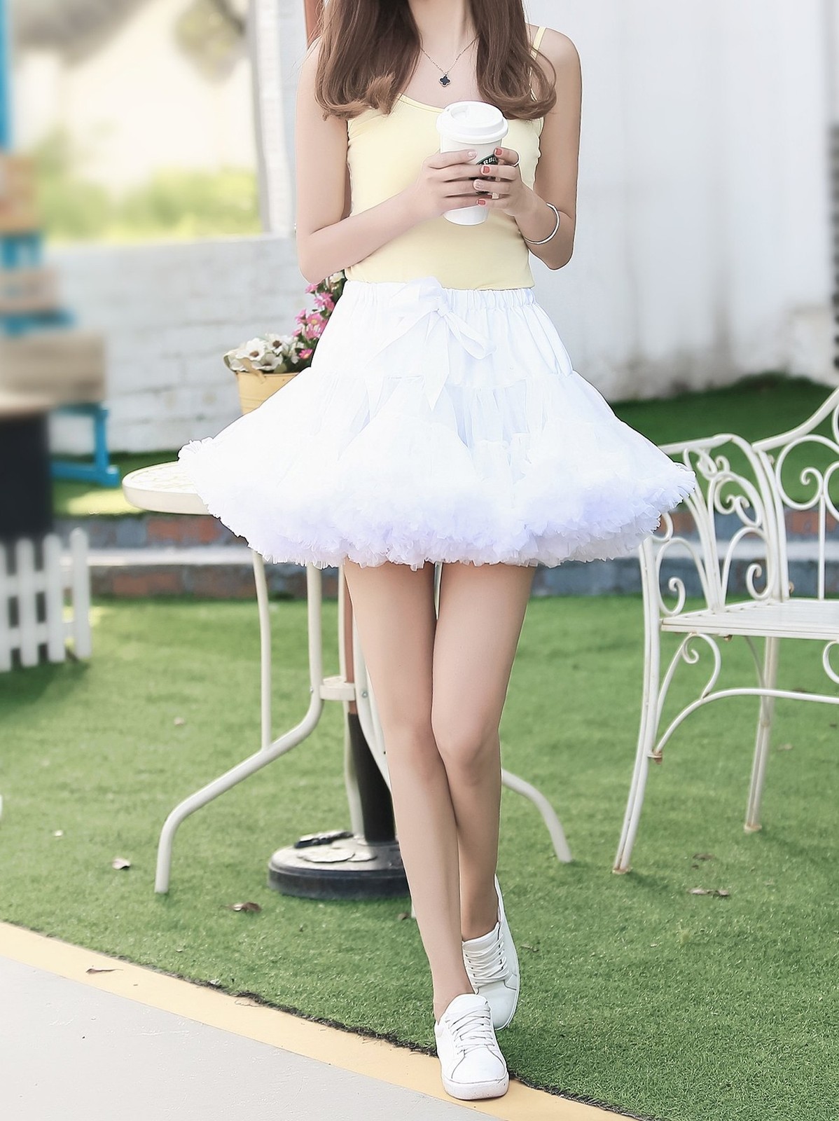 FOLOBE Women’s Tulle Petticoat Soft Puffy Tutu Skirts Costume Ballet Dance Pe…