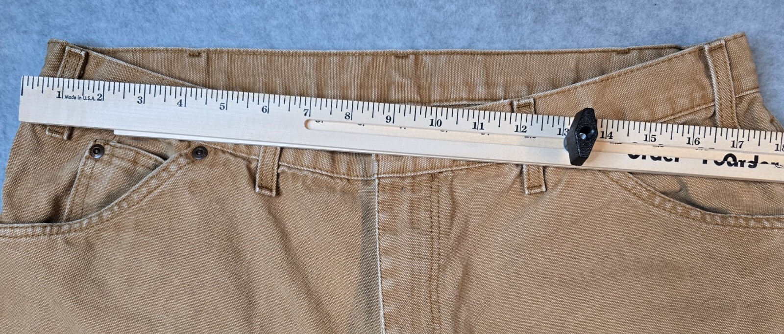 Vintage Dickies Carpenter Pants Tan Canvas Heavyweight Workwear Mens Size 38×30