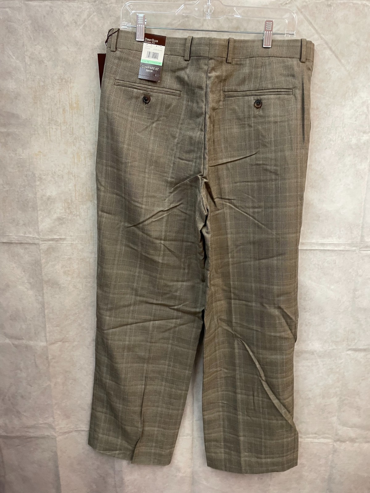 Perry Ellis Classic Fit Principles Nutmeg Heather Men’s Pants Size 34×30