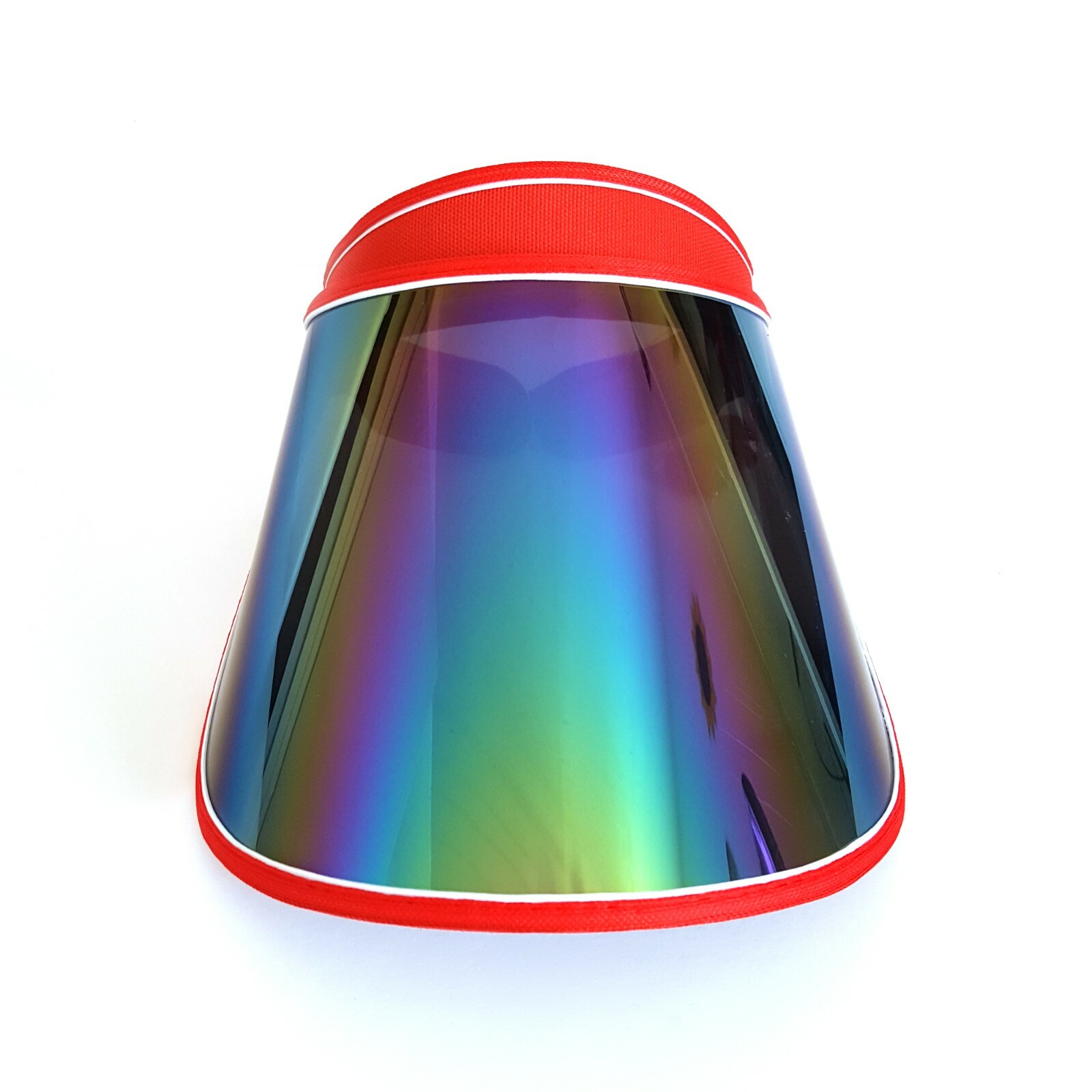 99.9% UV Protection Outdoor Beach Prism Strong Sun Visor Cap Clear Face Shield