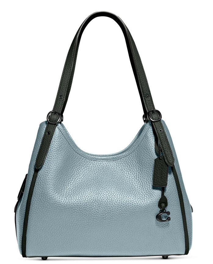 ❤️Coach Lori Pewter/Sage Multi Color Blocked Leather Shoulder Bag